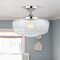 Jonathan Y Marfa 14" 1-Light Modern Farmhouse Schoolhouse Frosted Glass/Metal LED Semi Flush Mount, Chrome JYL7517C - alternate 10