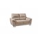 Homeroots 64in Beige And Silver Faux Leather Love Seat 329559 - alternate 1