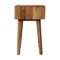 Homeroots 22" Black White And Brown Solid Wood Geometric Bone Inlay One Drawer Nightstand 651519 - alternate 14