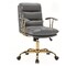 Leisuremod Regina Modern Executive Leather Office Chair, Titanium Grey RO19GRL - alternate 1