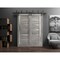 Sartodoors Sliding Closet Frosted Glass Barn Bypass Doors Grey 60x96 (2* 30x96) Solid Core Modern Interior QUADRO4088BBB-NEB-6096 - alternate 1