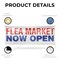 Signmission Flea Market Now Open, 36 Inch x 96 Inch, Vinyl Banner B-96-30635 - alternate 5