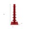 Homeroots 38" Red Metal Six Shelf Modern Tower Bookcase 654138 - alternate 4