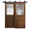 Sartodoors Sliding Closet Barn Bypass Doors 72 x 84 inches, Ego 5011 Cognac Oak Veneer, Modern 6.6ft Rails Ha EGO5011BBB-DKO-7284 - alternate 1