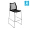 Flash Furniture HERCULES Series Black Stack Bar Stool with Air-Vent Back and Black Powder Coated Sled Base, 3PK 3-RUT-498A-BS-BK-GG - alternate 9