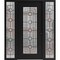 Vdomdoors Aluminum Door Iron 1688 Black Entry Steel Metal Classic Painted 60 x 80 (12+36+12 x 80)-Left Inswin IRON1688EXD-BLK-W12+36+12xH80-LH-I - alternate 1
