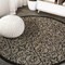 Jonathan Y Madrid Vintage Filigree Textured Weave Black/Khaki 6 ft Round Indoor/Outdoor Area Rug SMB107A-6R - alternate 1