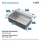 Wrightmaster 30 in. Drop-In Single Bowl 20 Gauge Silver Stainless Steel Kitchen Sink with Drain and Hook ZOR-01D-302208 - alternate 7
