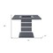 Homeroots 47" Dark Gray Silver And Black Glass Faux Crystal And Wood Square Bar Table 564794 - alternate 6