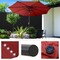Villacera 9-Foot LED Outdoor Patio Umbrella with Solar Lights, Red 83-OUT5423 - alternate 11
