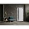 Vdomdoors Front Exterior Prehung Steel Door Ronex1011 Grey Stainless Inserts Entry Metal Modern Painted RONEX1011EXD-GRE-W36 x H80-LH-I - alternate 6