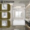 Kingston Brass 60" Acrylic Anti-Skid Alcove Left-Hand Drain Tub with Right Sliding Tub Door, White/Matte Black KVTAP6032L22C0 - alternate 4