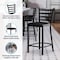 Flash Furniture HERCULES Black Ladder Back Metal Restaurant Counter Stool - Black Vinyl Seat, 2PK 2-XU-DG697BLAD-24-BLKV-GG - alternate 8