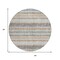 Homeroots 8' Gray And Silver Round Striped Washable Indoor Outdoor Area Rug 632217 - alternate 5