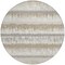 Homeroots 8' Ivory Gray And Beige Round Striped Washable Indoor Outdoor Area Rug 598360 - alternate 6