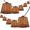Jonathan Y Quinn 10-Light 10 ft. Classic Vintage LED G40 Square Bamboo Shaded String Lights, Brown JYL8707A - alternate 1