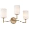 Nuvo Liam, 3 Light Vanity, Burnished Brass, White Opal Glass 60/8203 - alternate 6