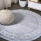 Jonathan Y Modern Persian Vintage Moroccan Traditional Gray/Blue 6 ft Round Area Rug MDP101G-6R - alternate 1
