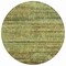 Homeroots 8' Olive Green And Brown Round Striped Washable Indoor Outdoor Area Rug 605622 - alternate 3