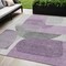 Homeroots 5' X 8' Purple And Gray Abstract Washable Indoor Outdoor Area Rug 632180 - alternate 1