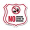 Signmission No Smoking Shield Sign No Smoking Eating, 6 inch X 6 inch, Plastic Sign, 2PK SHI-P-2PACK-6-400 - alternate 1