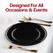 Smarty Had A Party 10 Black Flat Round Disposable Plastic Dinner Plates 120 Plates, 120PK 830-B-CASE - alternate 5