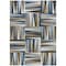 Homeroots 10' X 14' Navy Blue Brown And Beige Geometric Washable Indoor Outdoor Area Rug 598285 - alternate 6