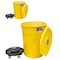 Magnum Tool Yellow 44 Gallon Trash Can Set, Trash Can, Quiet Dolly, and Reinforced Lid, 2 Set CMTC-CLD0-44Y02 - alternate 1