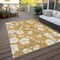 Homeroots 3' X 5' Gold Ivory And Brown Floral Washable Indoor Outdoor Area Rug 599880 - alternate 6