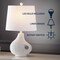 Jonathan Y Charlotte 24" Minimalist Designer Iron/Resin Oval Shade LED Table Lamp, White Terrazzo JYL4059A - alternate 7