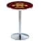 Holland Bar Stool Co 36" Chrome Iowa State Pub Table, 36" dia. Top L214C3636IowaSt - alternate 1