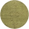 Homeroots 8' Olive Green And Brown Round Floral Washable Indoor Outdoor Area Rug 604236 - alternate 5