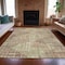 Homeroots 3' X 5' Fern Green And Beige Geometric Washable Indoor Outdoor Area Rug 631999 - alternate 9