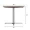 Flash Furniture 36" Round Outdoor Tabletop, Dark Brown, Seamless Surface Technology, 30"x30" Silver Cast IronxBase ST-RD36-WBR-T3030S-GG - alternate 6
