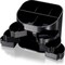 Officemate Double Supply Organizer, 11-Compartment, 6.5w x 4.75d x 5.75h, Black 22822 - alternate 1