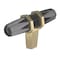 Amerock London 2-1/2 in 64 mm Length Black Chrome/Golden Champagne Cabinet Knob BP36647BCRBBZ - alternate 1
