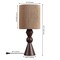 Jonathan Y Orbic Taper 23.5" Rustic Cottage Resin/Metal LED Table Lamp w/Paper Rope Shade, Dark Brown Wood Finis JYL9202B - alternate 6