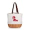 Picnic Time Family Of Brands NCAA Ole Miss Rebels Coronado Canvas and Willow Basket Tote - Picnic Bag 203-00-187-374-0 - alternate 1