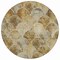 Homeroots 8' Taupe Beige And Gray Round Abstract Washable Indoor Outdoor Area Rug 577687 - alternate 6