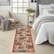 Homeroots 6' Ivory Blue And Orange Floral Indoor Outdoor Runner Rug 548036 - alternate 9
