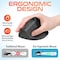Delton Ergonomic Vertical Wireless Mouse, 6 High-Quality Buttons, Black S38 - alternate 8
