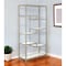 Homeroots Silver Metal and Glass Seven Tier Etagere Bookcase 527580 - alternate 1