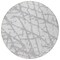 Homeroots 8' Silver And Gray Round Abstract Washable Indoor Outdoor Area Rug 614385 - alternate 6