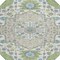 Homeroots 8' Artichoke Green Blue And Ivory Round Oriental Washable Indoor Outdoor Area Rug 596604 - alternate 7