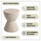 Leisuremod Loft Modern Fiberstone Hourglass Side Table, Weather-Resistant, Fully Assembled LST14SM - alternate 7