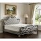 Homeroots 73" X 99" X 72" Silver Pu Antique Platinum Upholstery Poly Resin Queen Bed 348199 - alternate 3