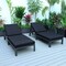 Leisuremod Chelsea Modern Outdoor Chaise Lounge Chair With Black Cushions CLBL-77BL2 - alternate 8