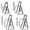Wrightmaster 5.3 ft. Steel Step Ladder, 10 ft. Reach w/Tool Rack and Silent Rotating Shaft 300 lb. Capacity ZoroGJTL6H - alternate 5
