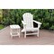 Newtechwood Atlantic Classic Curveback Ivory Plastic Outdoor Patio Adirondack Chair P011-898 - alternate 3