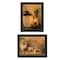 Homeroots Set Of Two Daffodils and Cider 2 Black Framed Print Bathroom Wall Art, 2PK 405987 - alternate 1
